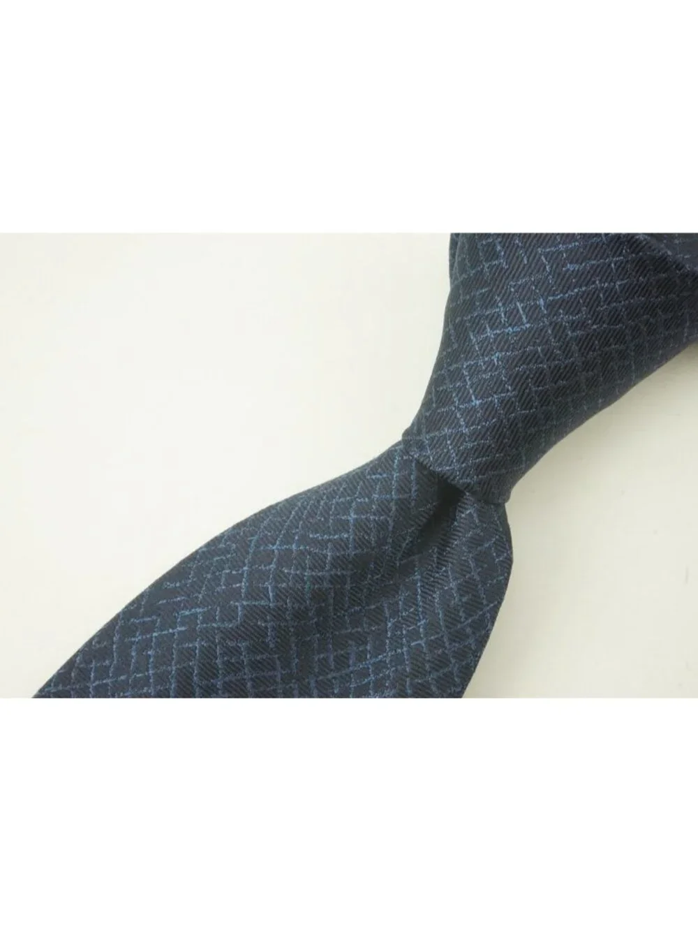 Canali Indigo Cobalt Plaid 100% Silk Tie Brand New With Tags